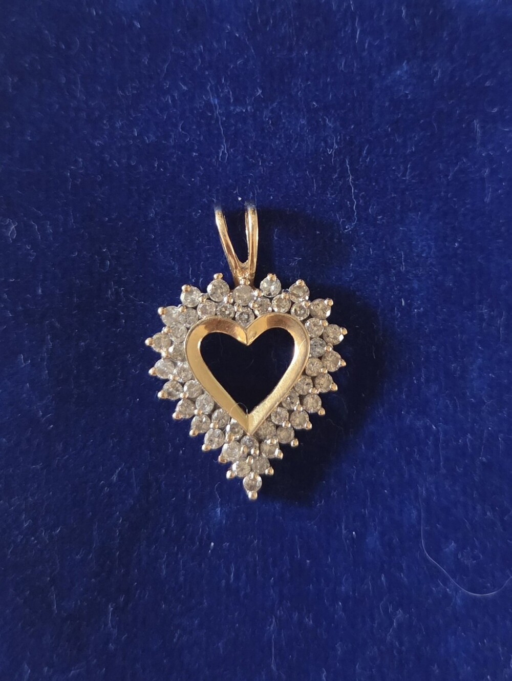 Zales Gold Heart Cutout Filigree Pendant